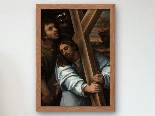 Christ Carrying the Cross by Sebastiano del Piombo 1515, Wall Art Print, Fine Art Reproduction, Museum Quality Decor, Poster