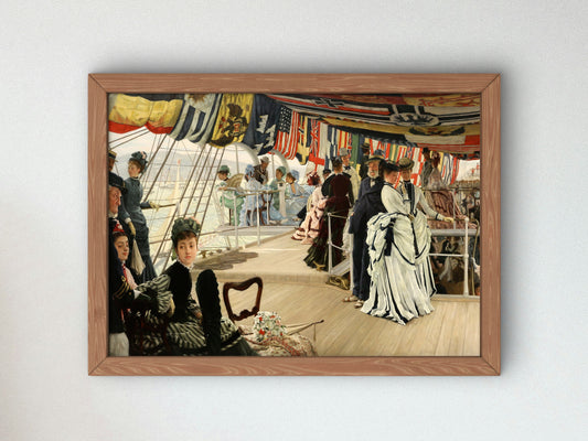 The Ball on Shipboard by James Tissot 1874, Wall Art Print, Fine Art Reproduction, Museum Quality Decor, Poster