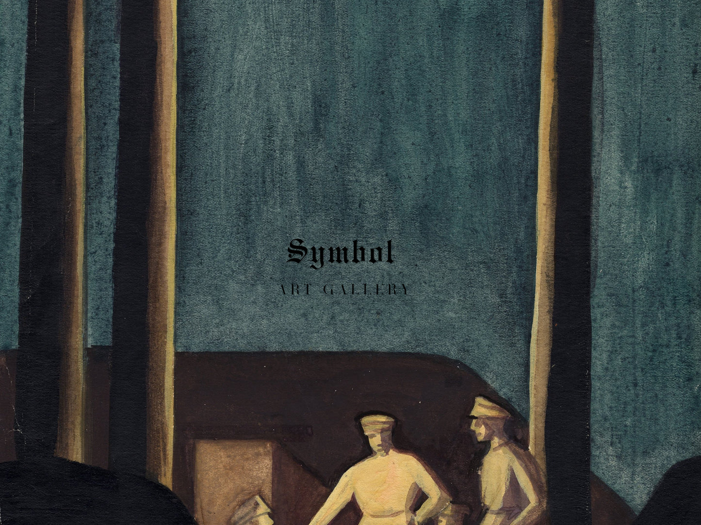 Riflemen by the Fireside by Jāzeps Grosvalds 1916, Wall Art Print, Fine Art Reproduction, Museum Quality Decor, Poster