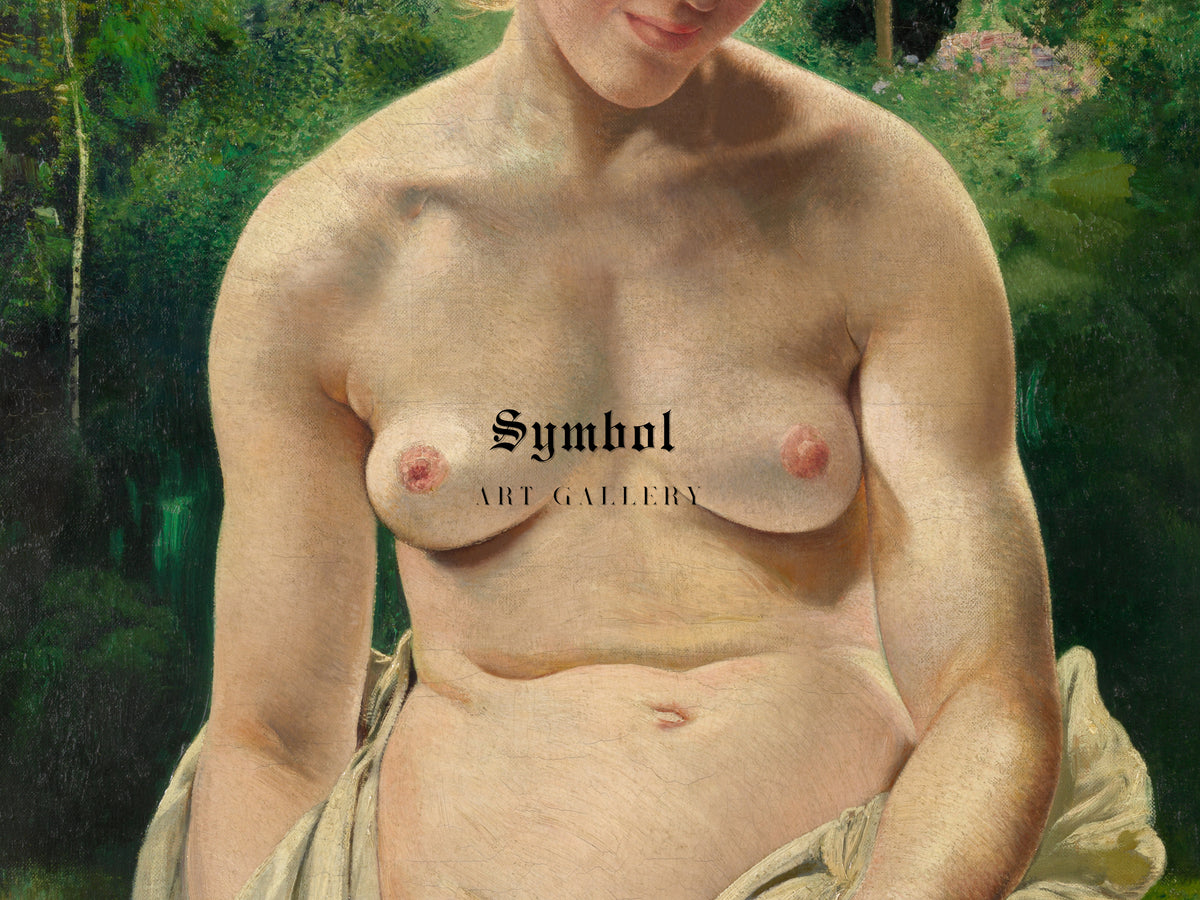 Timidity by Léon Frédéric 1896, Wall Art Print, Fine Art Reproduction, Museum Quality Decor, Poster
