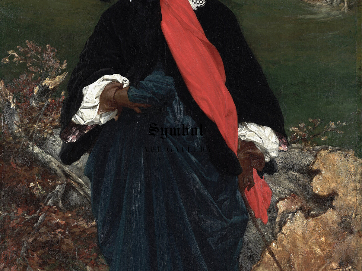 Portrait of May Sartoris by Frederic Leighton 1860, Wall Art Print, Fine Art Reproduction, Museum Quality Decor, Poster