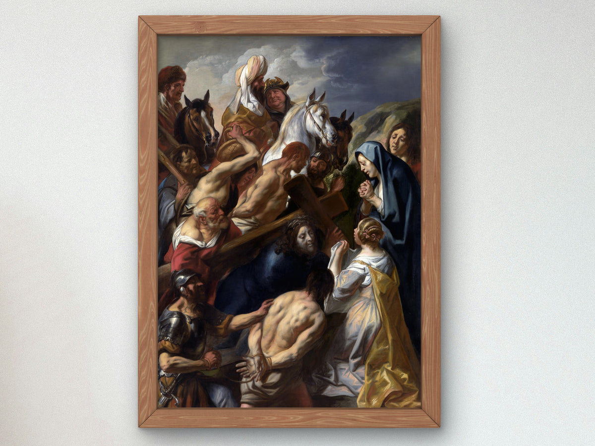 The Carrying of the Cross by Jacob Jordaens 1657, Wall Art Print, Fine Art Reproduction, Museum Quality Decor, Poster