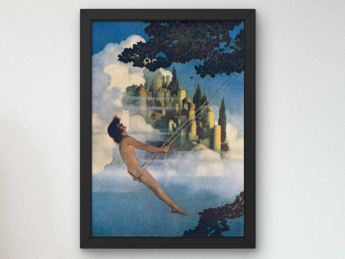 The Dinkey Bird by Maxfield Parrish 1904, Wall Art Print, Fine Art Reproduction, Museum Quality Decor, Poster