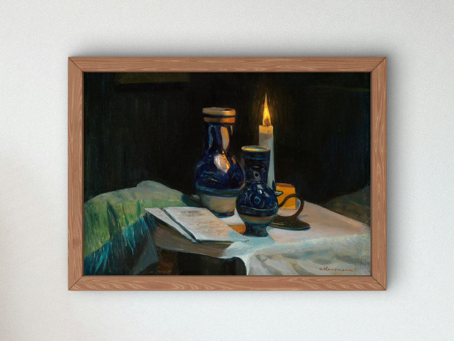 Twilight by Gustav Kampmann 1912, Wall Art Print, Fine Art Reproduction, Museum Quality Decor, Poster