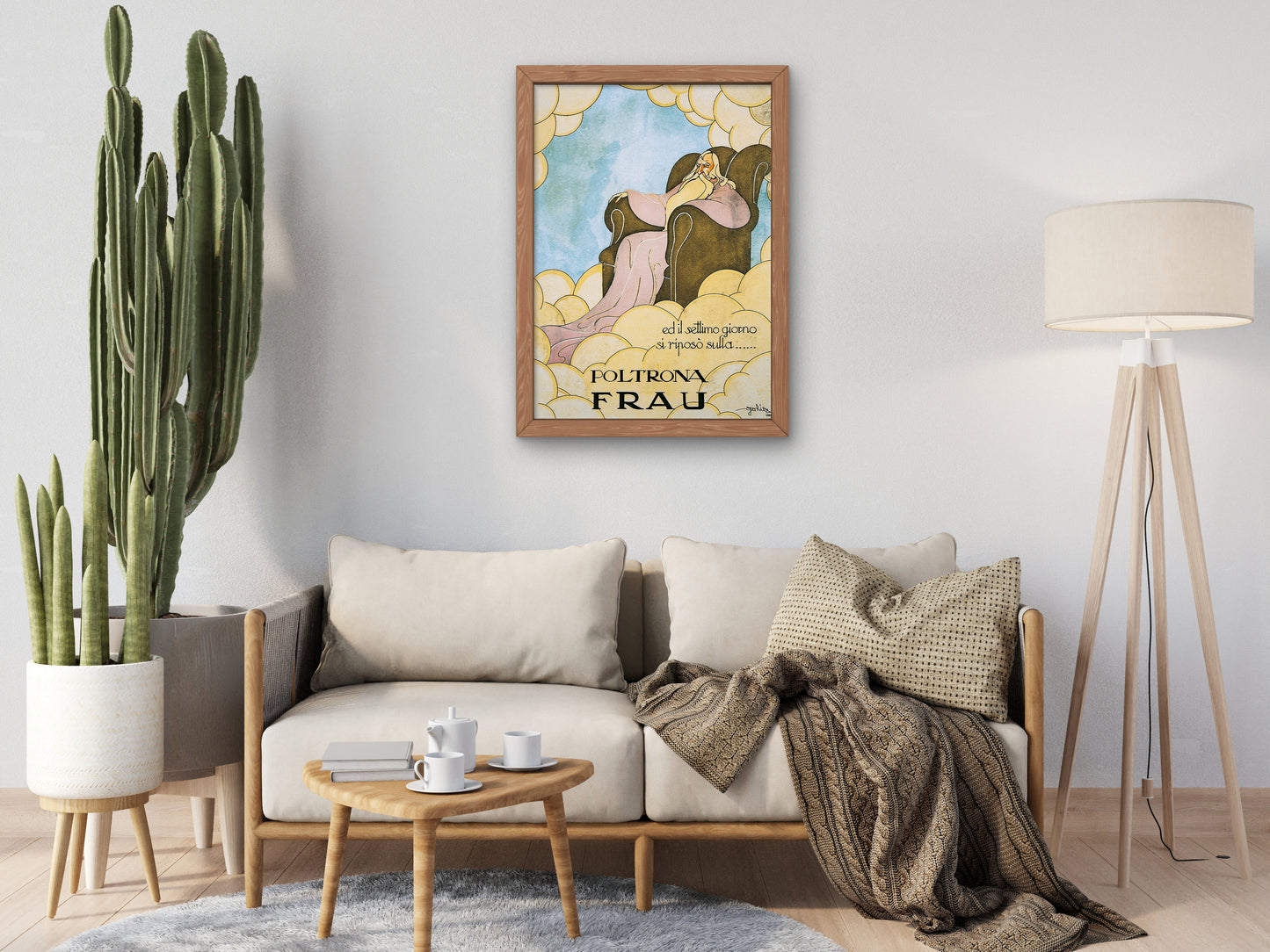 The Eternal Father Sitting on an Armchair by Golia 1926, Wall Art Print, Fine Art Reproduction, Museum Quality Decor, Poster