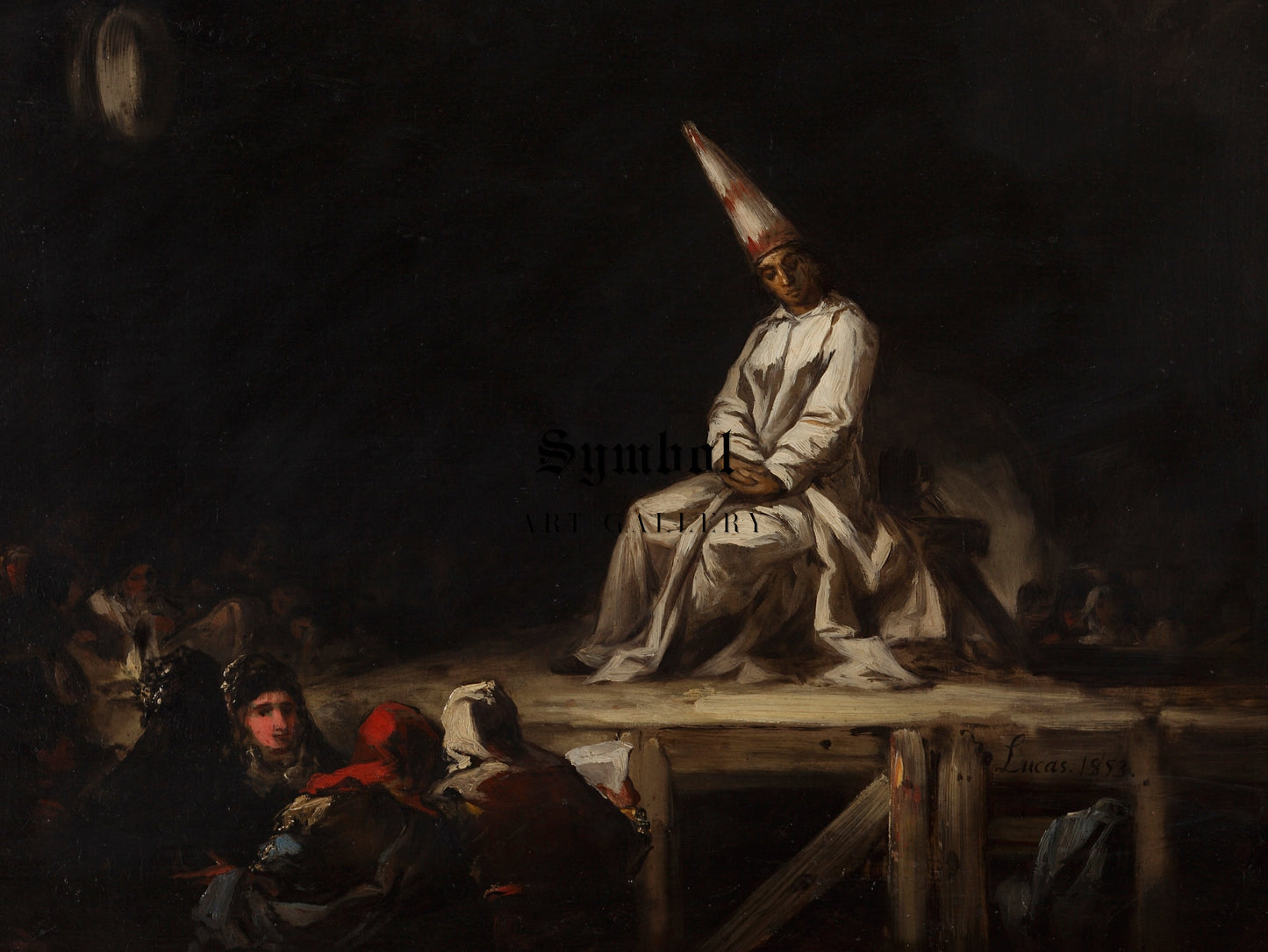 Auto da fé by Eugenio Lucas Velázquez 1853, Wall Art Print, Fine Art Reproduction, Museum Quality Decor, Poster