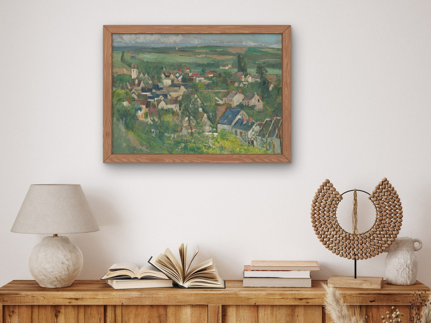 Auvers Panoramic View by Paul Cézanne 1873, Wall Art Print, Fine Art Reproduction, Museum Quality Decor, Poster