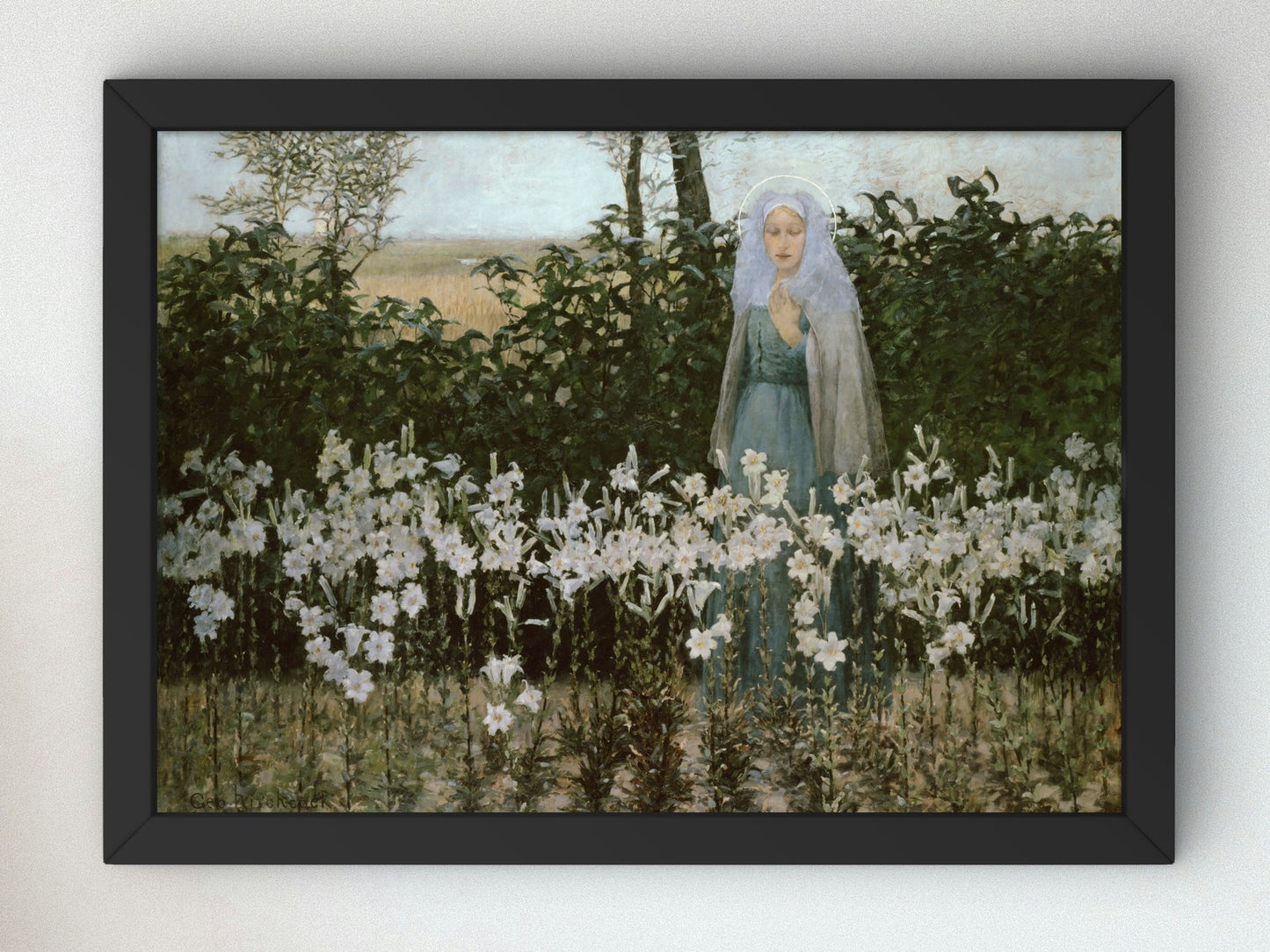 The Annunciation by George Hitchcock 1887, Wall Art Print, Fine Art Reproduction, Museum Quality Decor, Poster