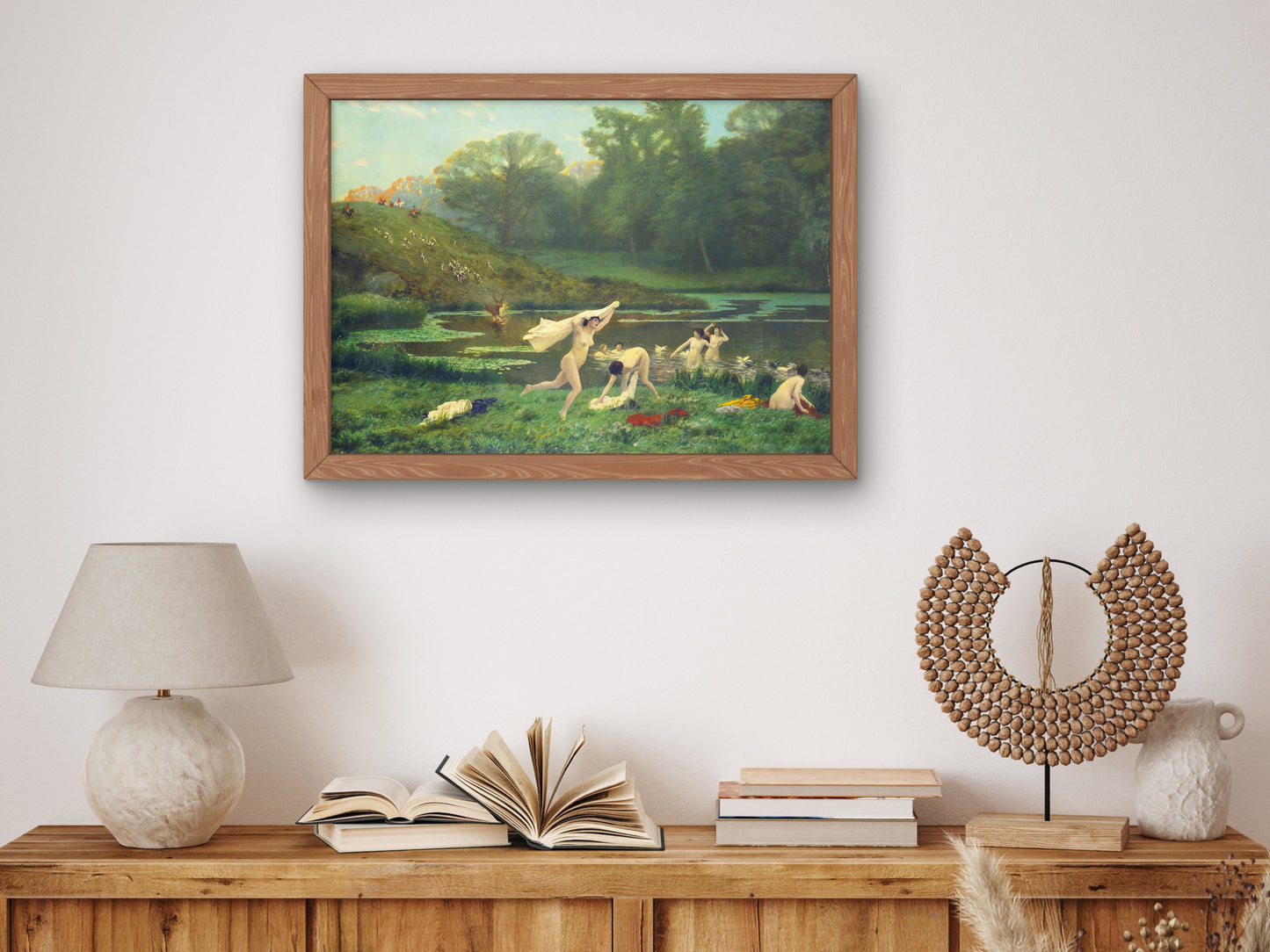 Diana and Actaeon by Jean Léon Gérôme 1856, Wall Art Print, Fine Art Reproduction, Museum Quality Decor, Poster