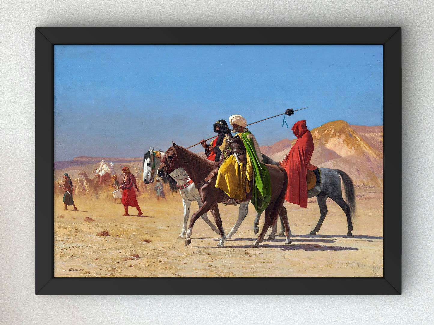 Riders Crossing the Desert by Jean Léon Gérôme 1870, Wall Art Print, Fine Art Reproduction, Museum Quality Decor, Poster
