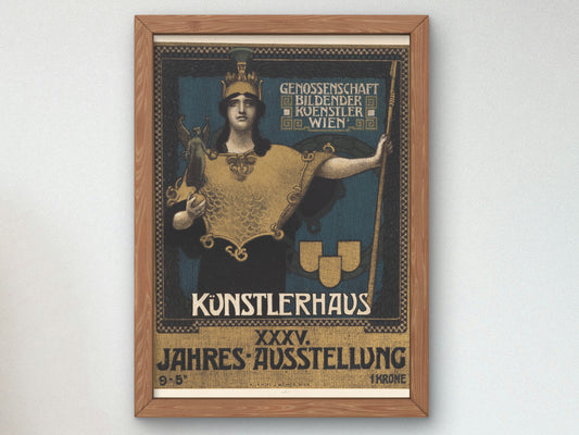 Kunstlerhaus 35th Annual Exhibition by Alois Hans Schram 1902, Wall Art Print, Fine Art Reproduction, Museum Quality Decor, Poster