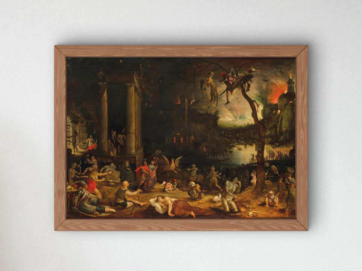 The Cumaean Sibyl Leading Aeneas to the Underworld by Flemish School 1600, Wall Art Print, Fine Art Reproduction, Museum Quality Decor