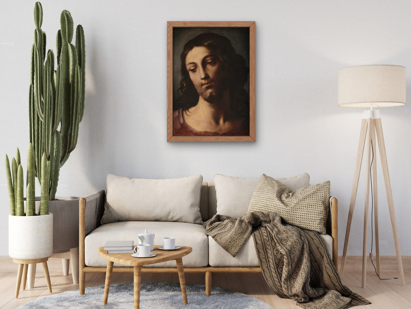 Head of Young Christ by Elisabetta Sirani 1655, Wall Art Print, Fine Art Reproduction, Museum Quality Decor, Poster