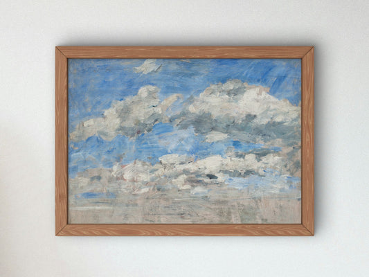 Etude de ciel by Eugène Boudin, Wall Art Print, Fine Art Reproduction, Museum Quality Decor, Poster