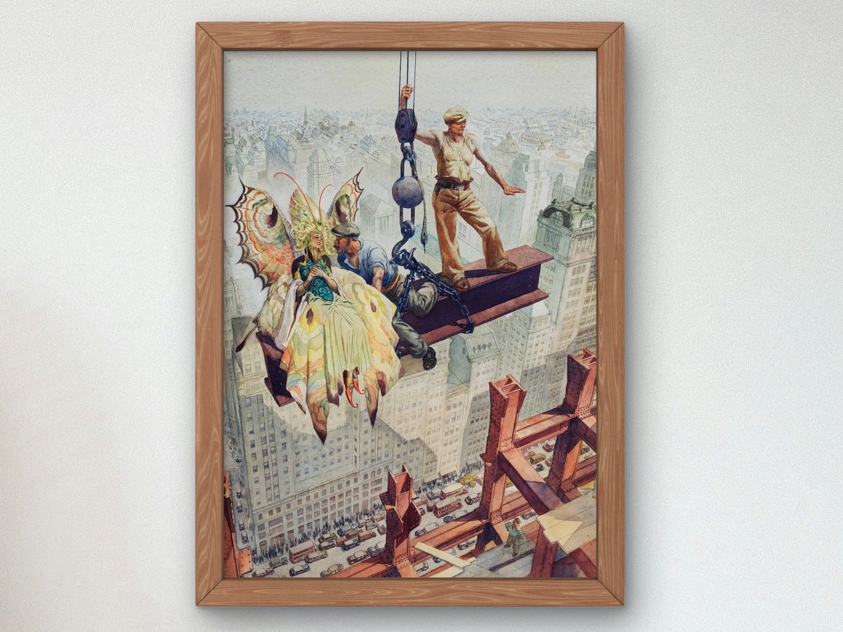 Building Castles in the Air by Oswald Hamilton Cuningham, Wall Art Print, Fine Art Reproduction, Museum Quality Decor, Poster