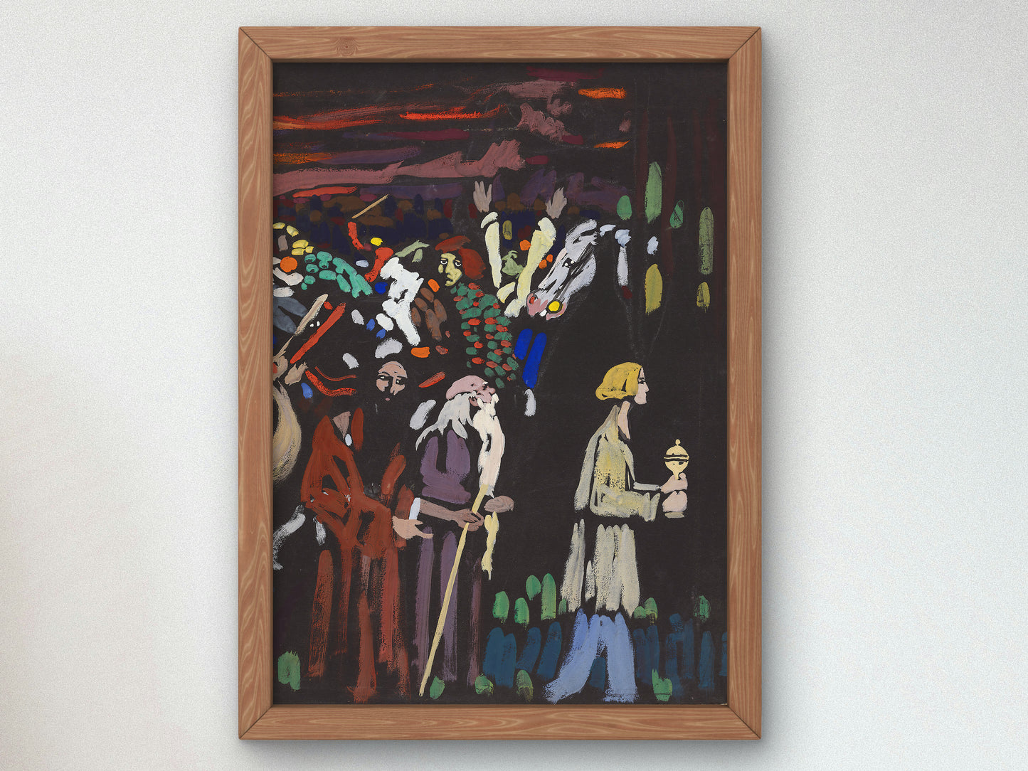 Study on Panic by Wassily Kandinsky 1907, Wall Art Print, Fine Art Reproduction, Museum Quality Decor, Poster