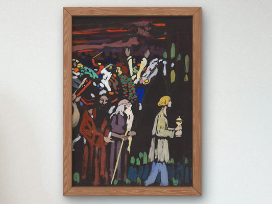 Study on Panic by Wassily Kandinsky 1907, Wall Art Print, Fine Art Reproduction, Museum Quality Decor, Poster