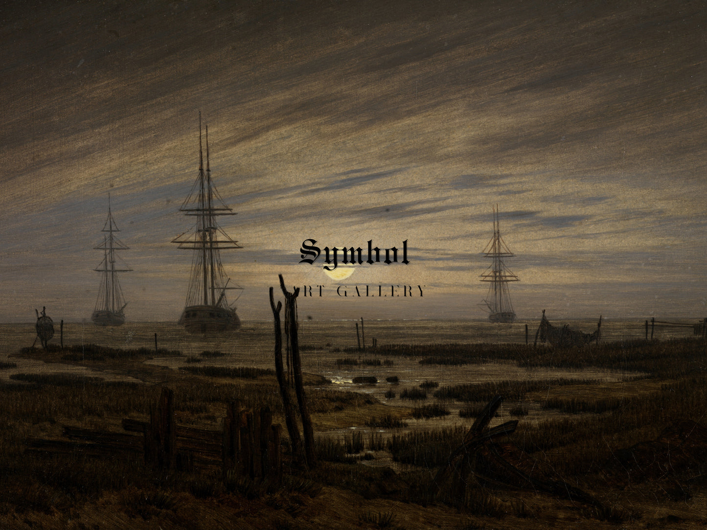 Ships at Anchor by Caspar David Friedrich 1828, Wall Art Print, Fine Art Reproduction, Museum Quality Decor, Poster