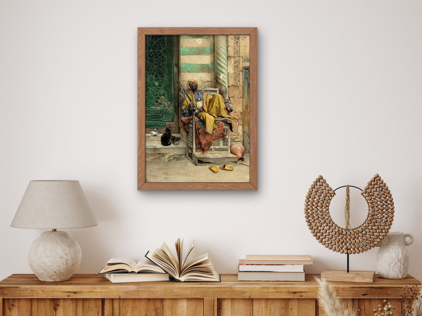 The Goza Smoker by Ludwig Deutsch 1884, Wall Art Print, Fine Art Reproduction, Museum Quality Decor, Poster