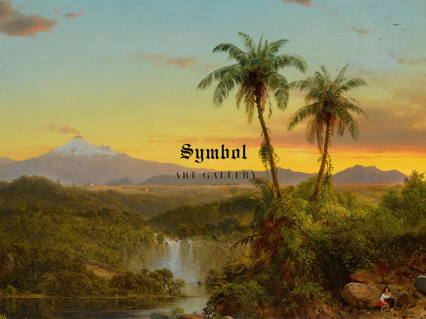 South American Landscape by Frederic Edwin Church 1857, Wall Art Print, Fine Art Reproduction, Museum Quality Decor, Poster