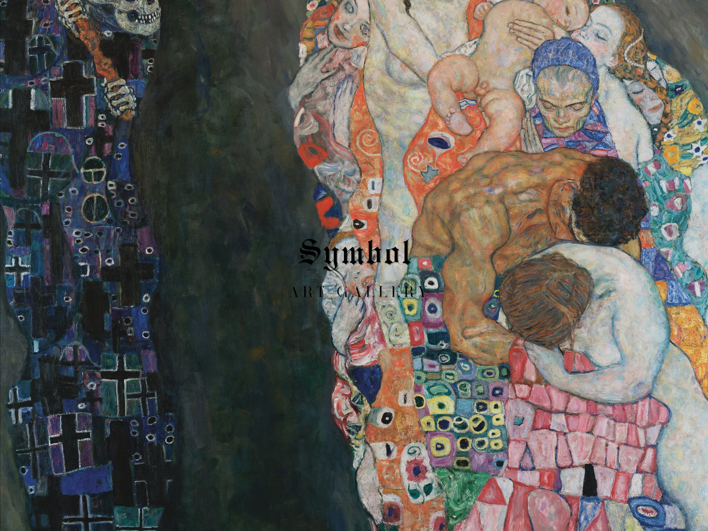 Death and Life by Gustav Klimt 1910, Wall Art Print, Fine Art Reproduction, Museum Quality Decor, Poster