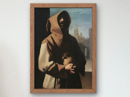 Saint Francis of Assisi in Ecstasy by Francisco de Zurbarán 1638, Wall Art Print, Fine Art Reproduction, Museum Quality Decor, Poster