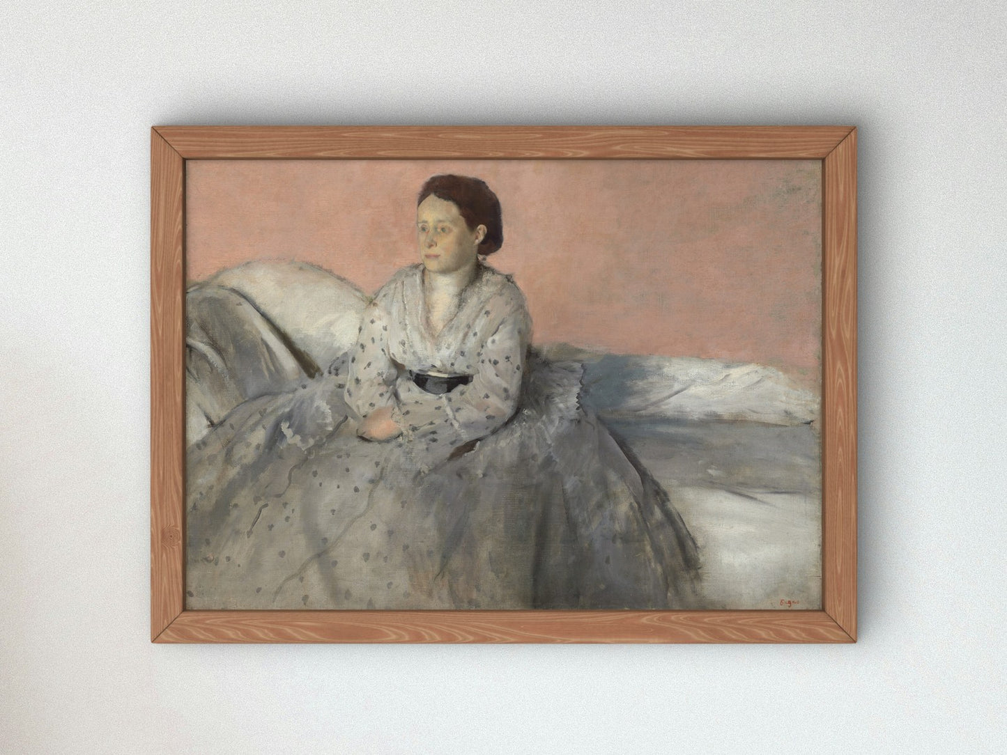 Madame René de Gas by Edgar Degas 1873, Wall Art Print, Fine Art Reproduction, Museum Quality Decor, Poster