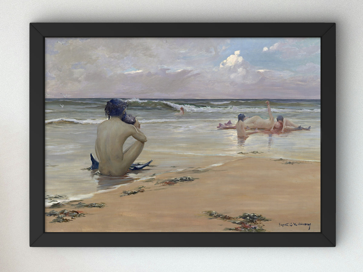 Sea Idyll by Rupert Bunny 1891, Wall Art Print, Fine Art Reproduction, Museum Quality Decor, Poster