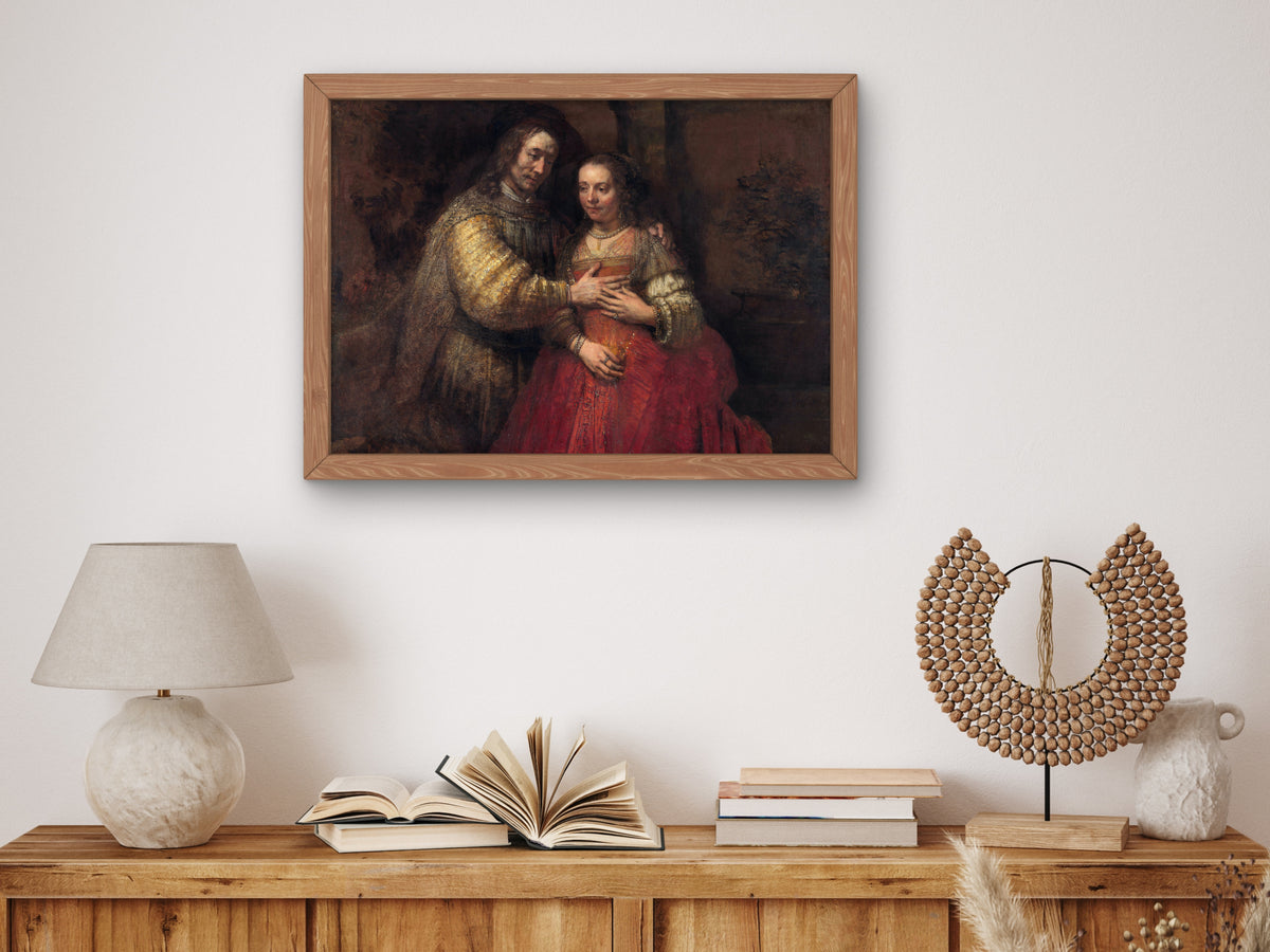 The Jewish Bride by Rembrandt van Rijn 1665, Wall Art Print, Fine Art Reproduction, Museum Quality Decor, Poster