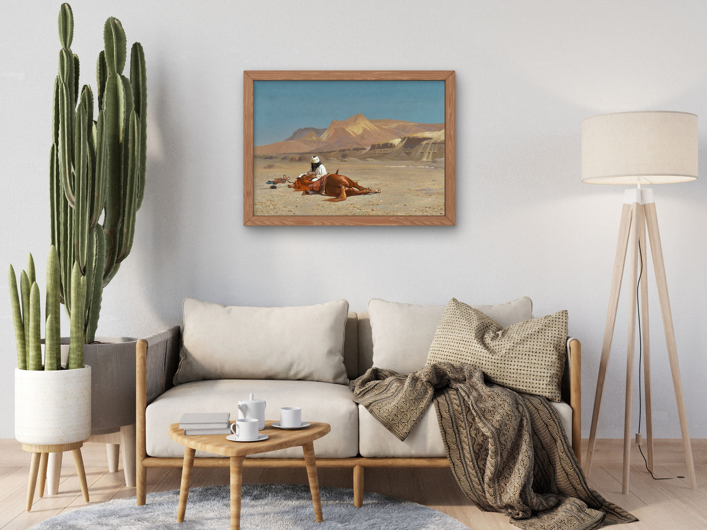 Rider and His Steed in the Desert by Jean Léon Gérôme 1868, Wall Art Print, Fine Art Reproduction, Museum Quality Decor, Poster