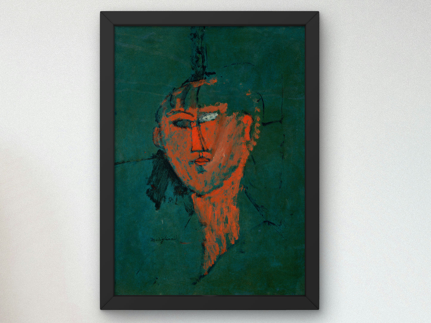 Red Head by Amedeo Modigliani 1915, Wall Art Print, Fine Art Reproduction, Museum Quality Decor, Poster