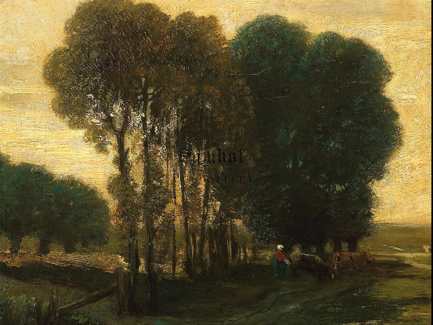 A Clump of Trees by Constant Troyon 1860, Wall Art Print, Fine Art Reproduction, Museum Quality Decor, Poster