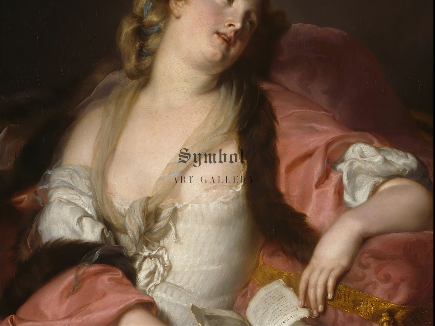 Lady Reading the Letters of Heloise and Abelard by Bernard d'Agesci 1780, Wall Art Print, Fine Art Reproduction, Museum Quality Decor