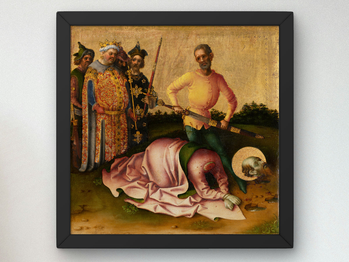 Martyrdom of St Paul by Stefan Lochner 1435, Wall Art Print, Fine Art Reproduction, Museum Quality Decor, Poster