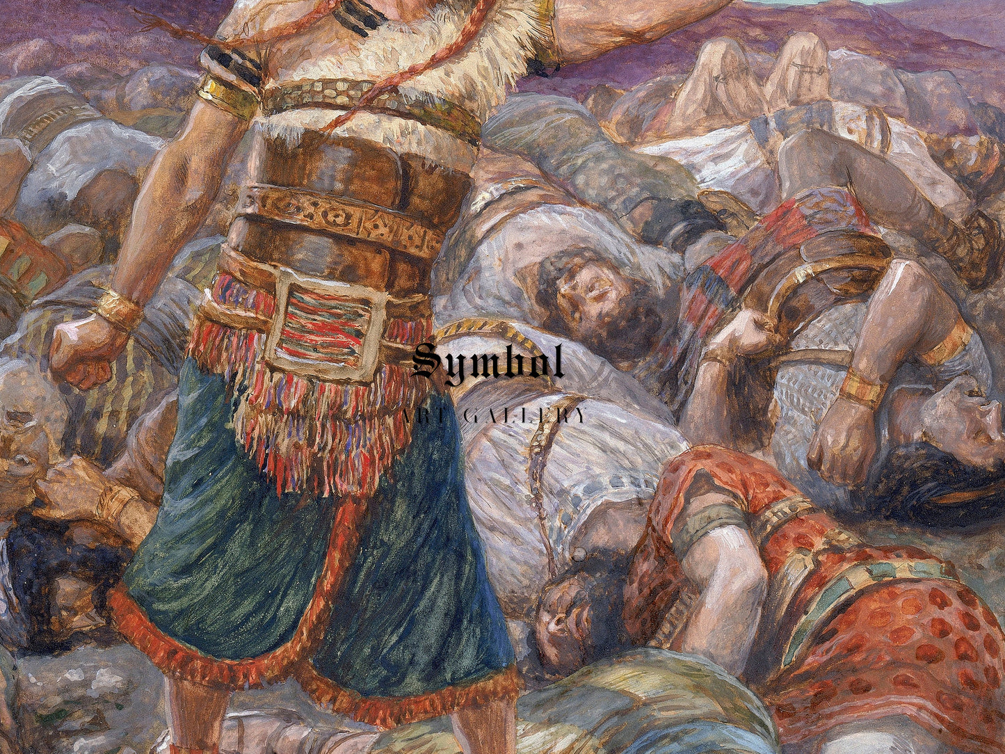 Samson Slays a Thousand Men by James Tissot 1896, Wall Art Print, Fine Art Reproduction, Museum Quality Decor, Poster
