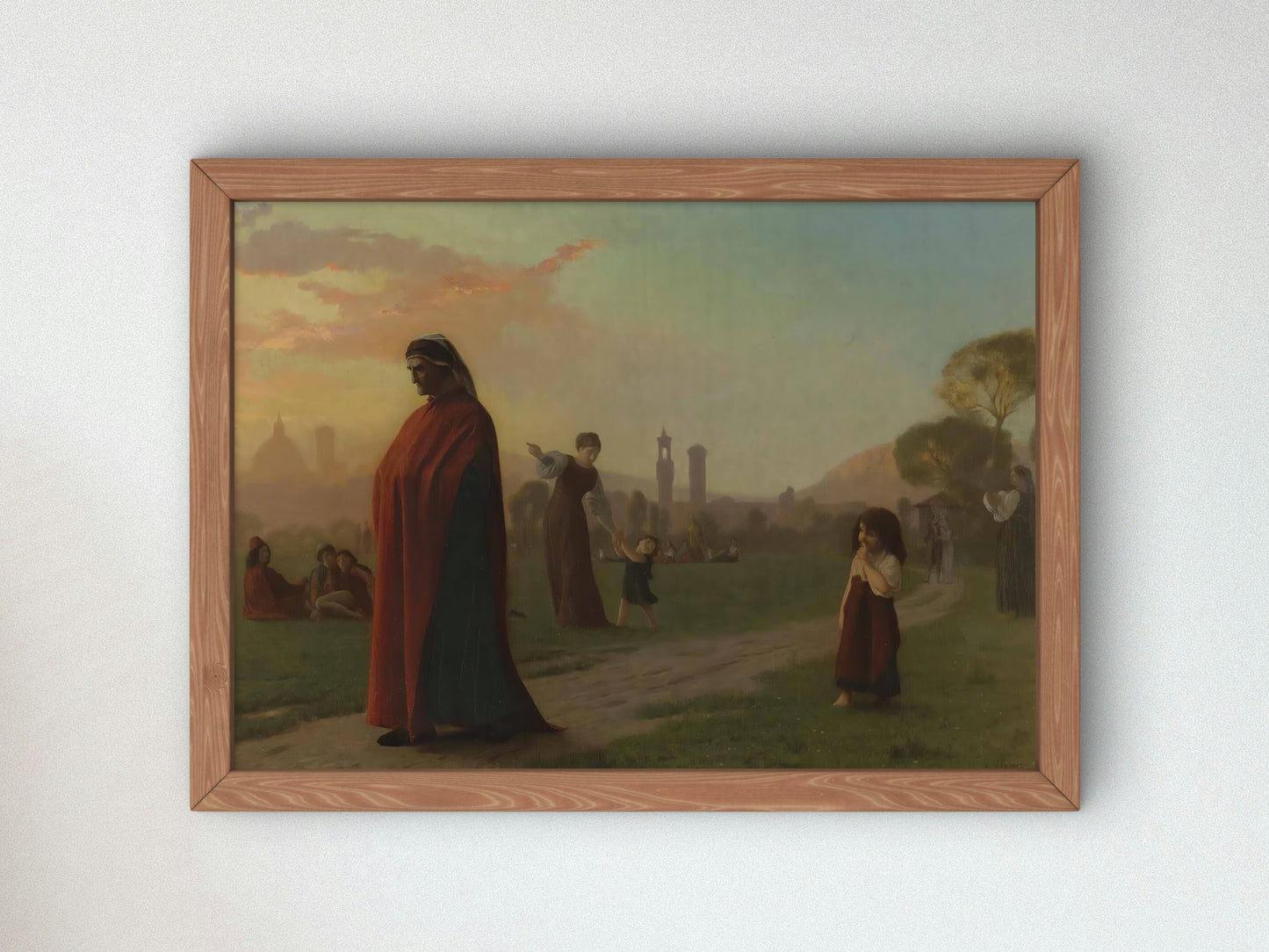 Dante by Jean Léon Gérôme 1853, Wall Art Print, Fine Art Reproduction, Museum Quality Decor, Poster