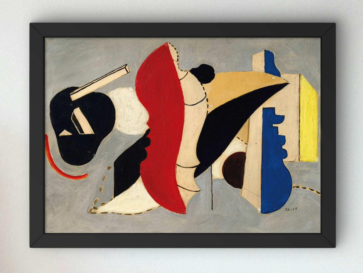 Red Seashell by Fernand Léger 1928, Wall Art Print, Fine Art Reproduction, Museum Quality Decor, Poster