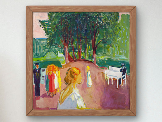 Flirting in the Park by Edvard Munch 1942, Wall Art Print, Fine Art Reproduction, Museum Quality Decor, Poster