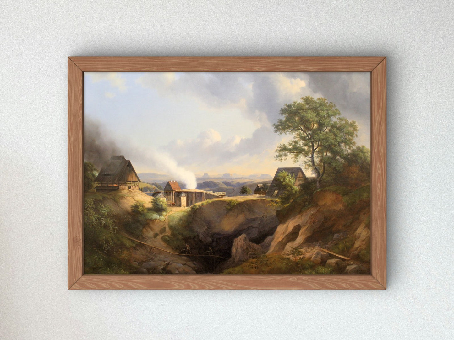 Landscape at Maxen by Ernst Ferdinand Oehme 1825, Wall Art Print, Fine Art Reproduction, Museum Quality Decor, Poster