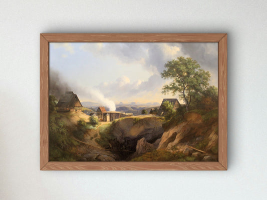 Landscape at Maxen by Ernst Ferdinand Oehme 1825, Wall Art Print, Fine Art Reproduction, Museum Quality Decor, Poster