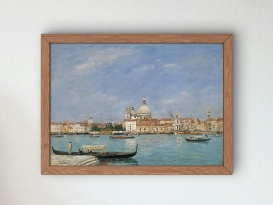 Venice Santa Maria della Salute from San Giorgio by Eugène Boudin 1895, Wall Art Print, Fine Art Reproduction, Museum Quality Decor, Poster