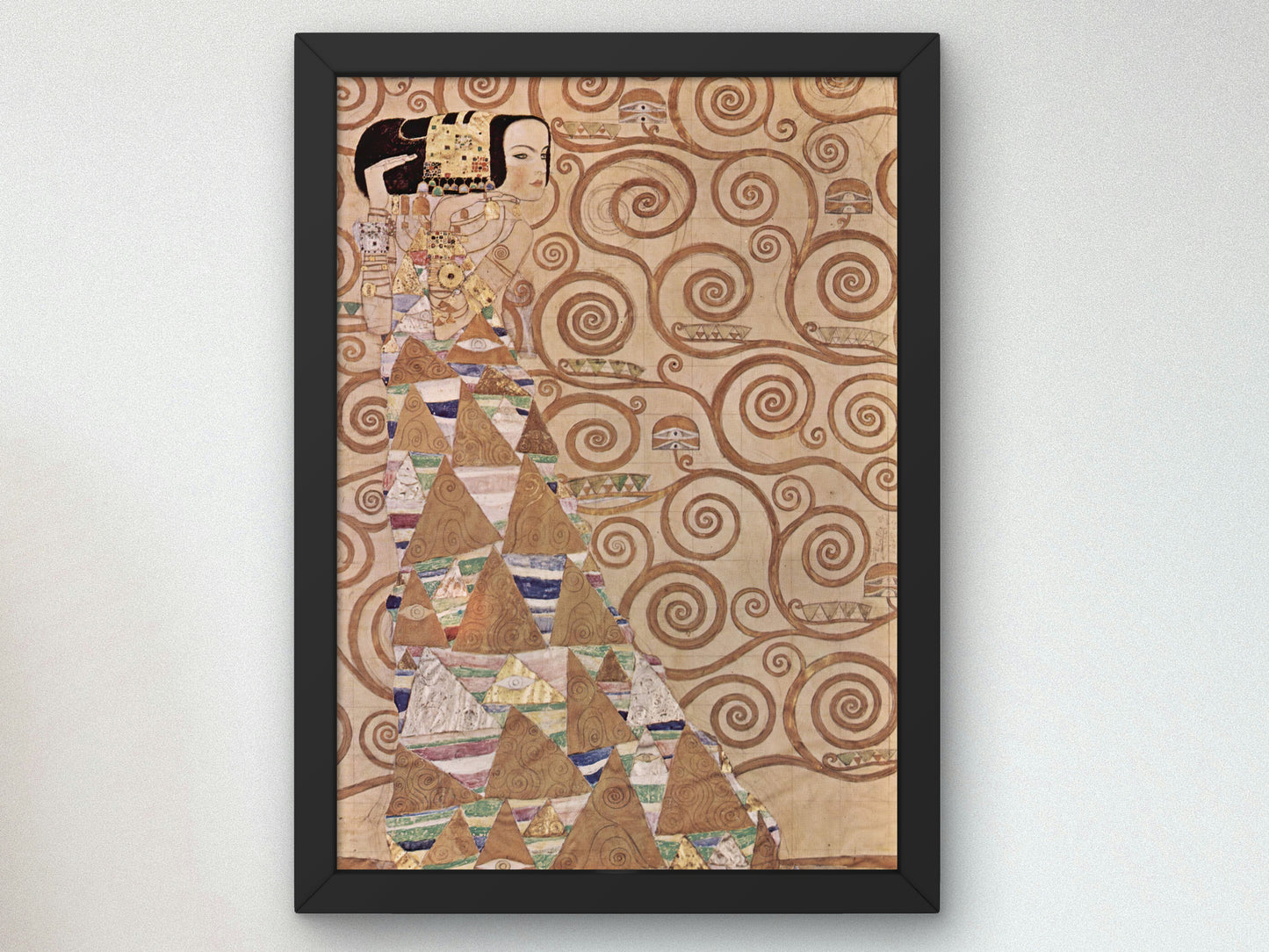 Expectation by Gustav Klimt 1907, Wall Art Print, Fine Art Reproduction, Museum Quality Decor, Poster