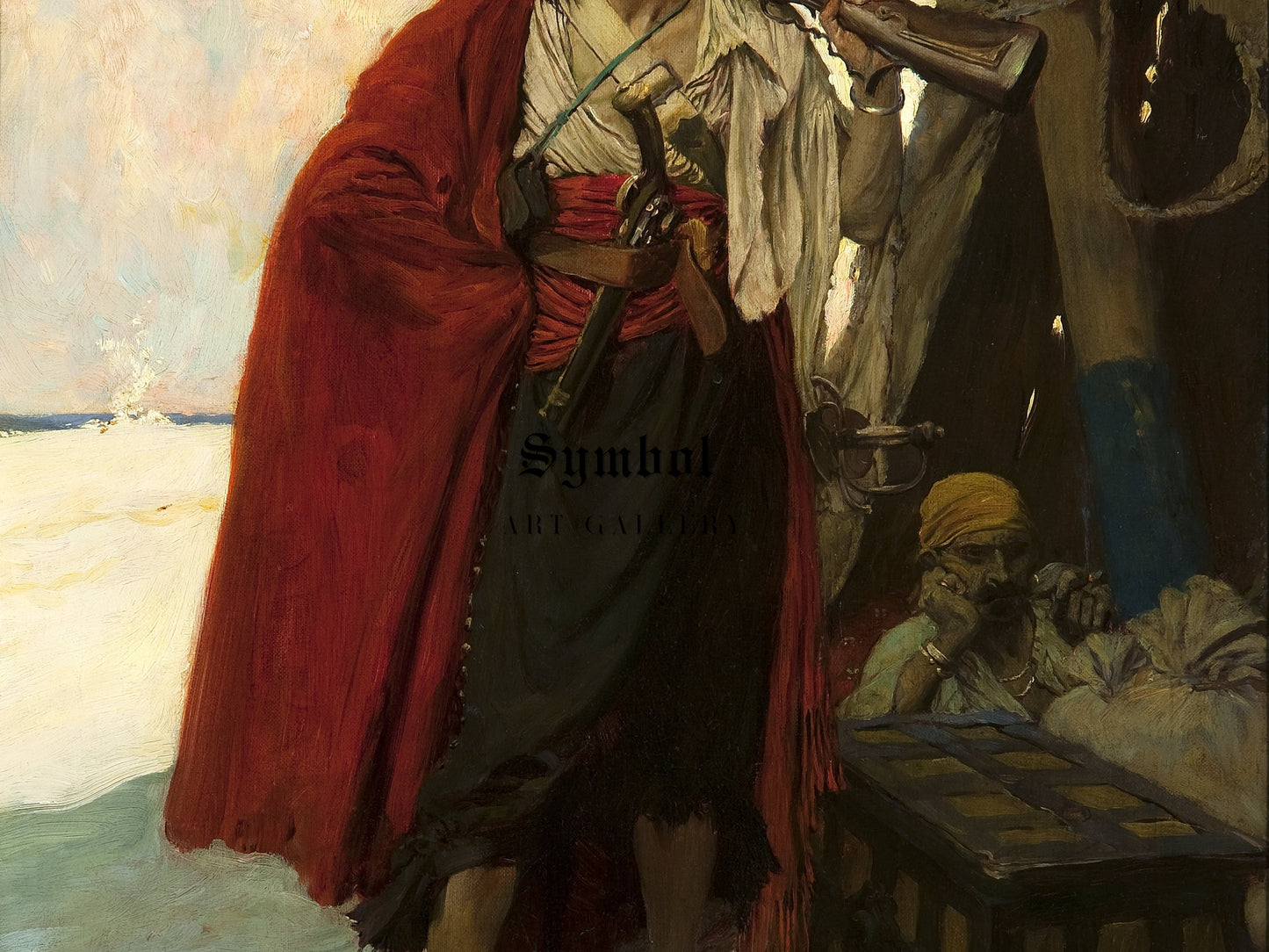 The Buccaneer Was a Picturesque Fellow by Howard Pyle 1905, Wall Art Print, Fine Art Reproduction, Museum Quality Decor, Poster