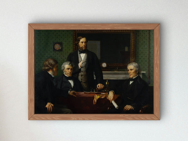 Deputation to Faraday by Edward Armitage 1873, Wall Art Print, Fine Art Reproduction, Museum Quality Decor, Poster