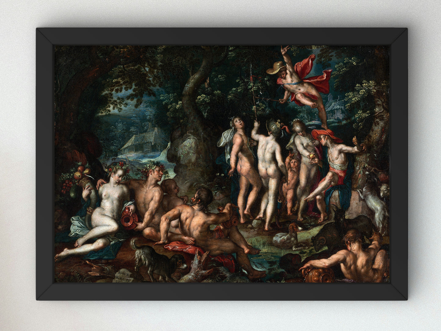 The Judgment of Paris by Joachim Wtewael 1602, Wall Art Print, Fine Art Reproduction, Museum Quality Decor, Poster