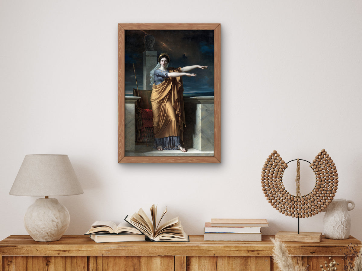 Polyhymnia, Muse of Eloquence by Charles Meynier 1800, Wall Art Print, Fine Art Reproduction, Museum Quality Decor, Poster