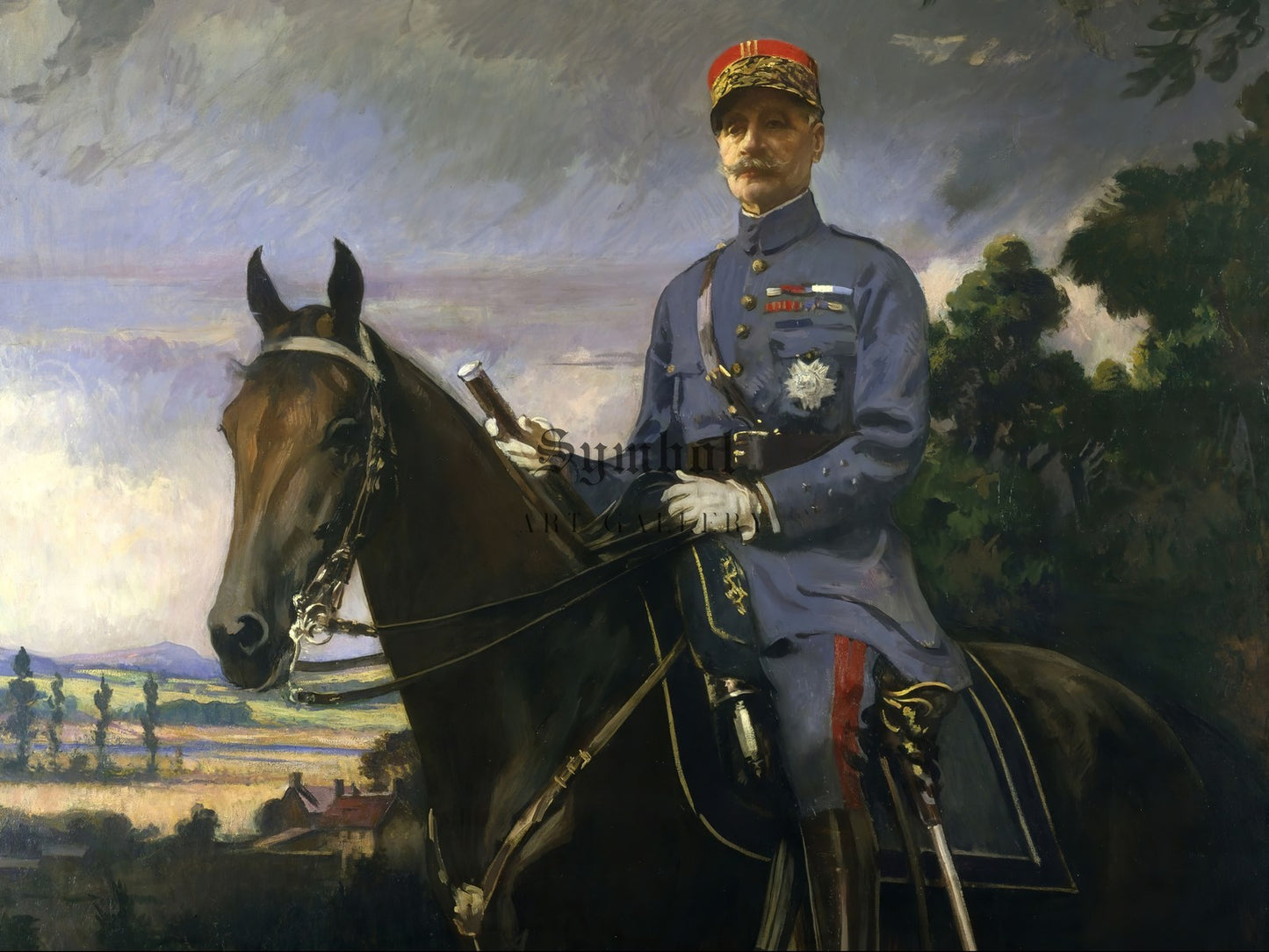 Marshal Ferdinand Foch by Edmund Tarbell 1920, Wall Art Print, Fine Art Reproduction, Museum Quality Decor, Poster
