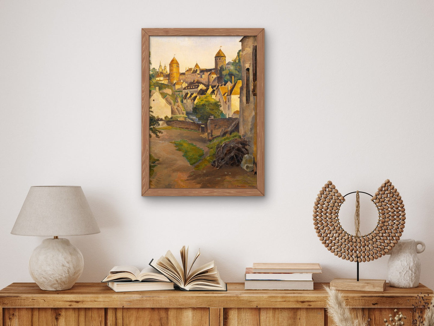 View of Castle in Semur by Émile Bernard 1890, Wall Art Print, Fine Art Reproduction, Museum Quality Decor, Poster