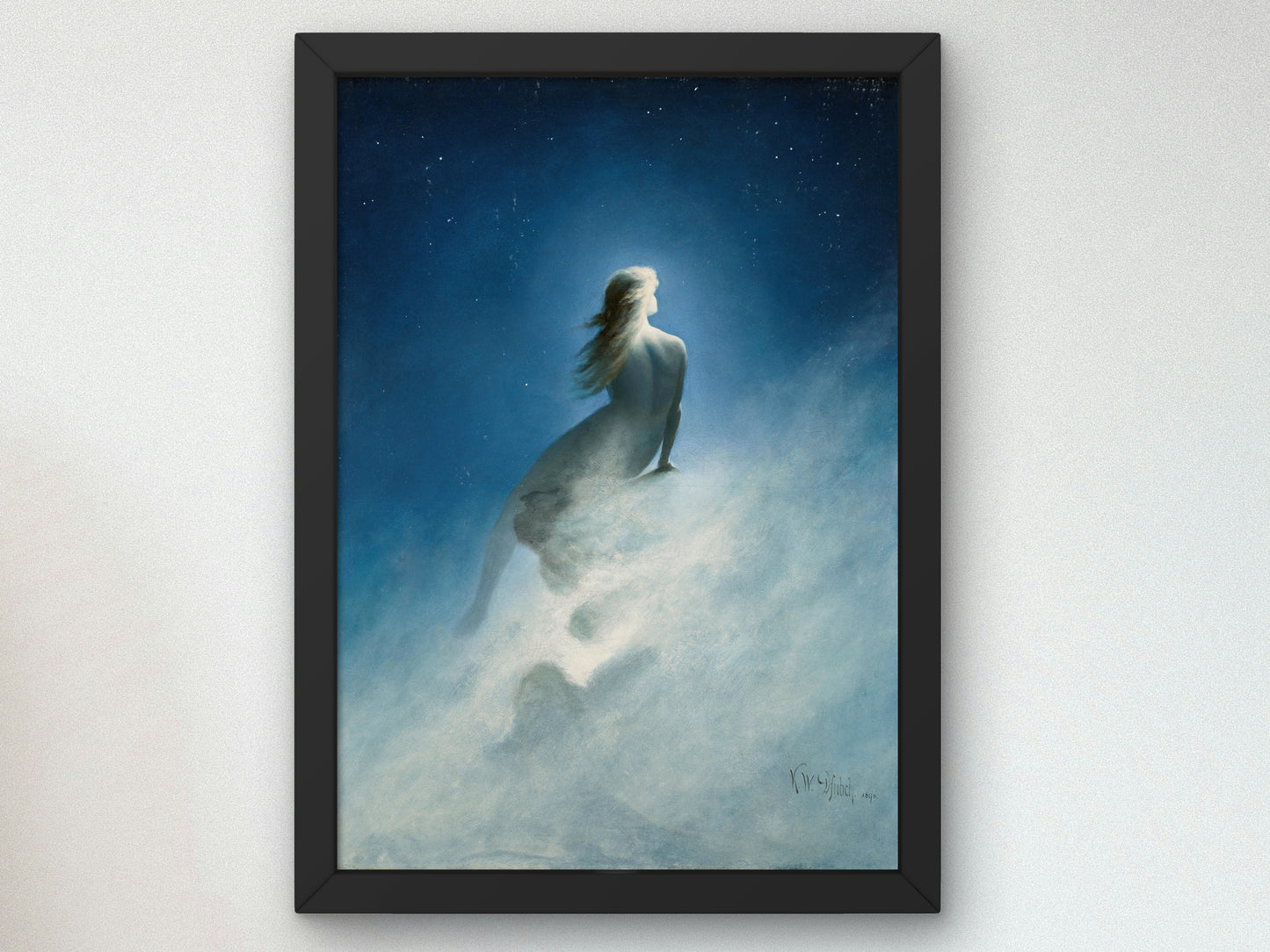 Question to the Stars by Karl Wilhelm Diefenbach 1898, Wall Art Print, Fine Art Reproduction, Museum Quality Decor, Poster