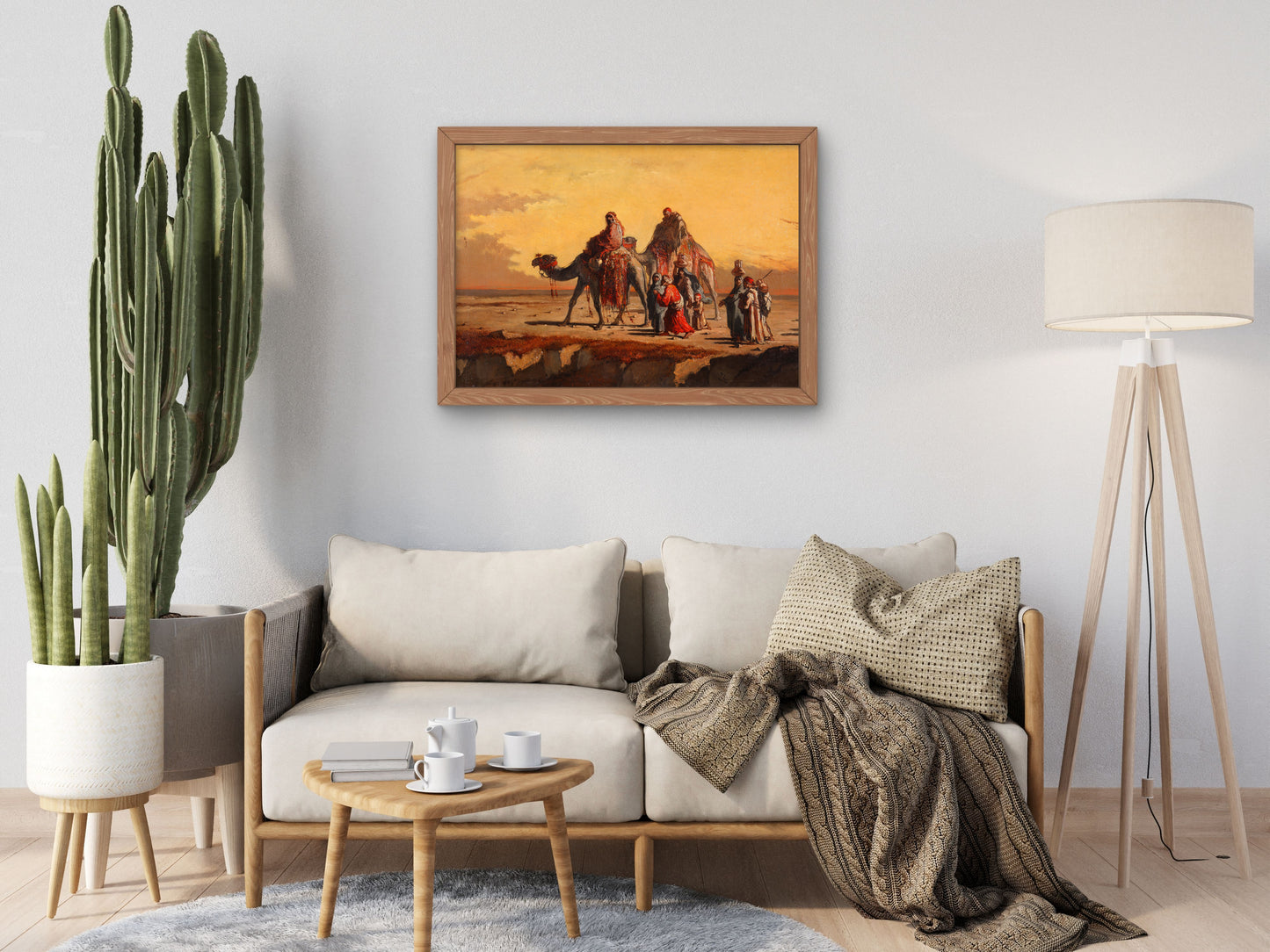 Desert Scene by Francisco Lameyer y Berenguer 1863, Wall Art Print, Fine Art Reproduction, Museum Quality Decor, Poster